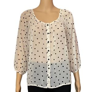 H&M Woman’s Top Long Sleeve  Beige Us 4